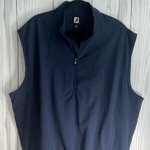 FootJoy FJ Perfromace Windshirt Golf Vest Navy Blue Caremark Mens Medium XL